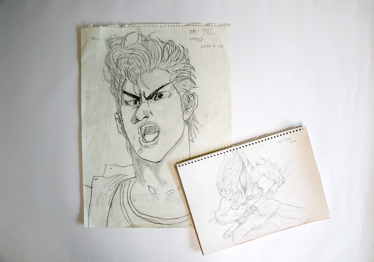 이재현 군이 그린 그림들. ⓒ시사IN 박미소