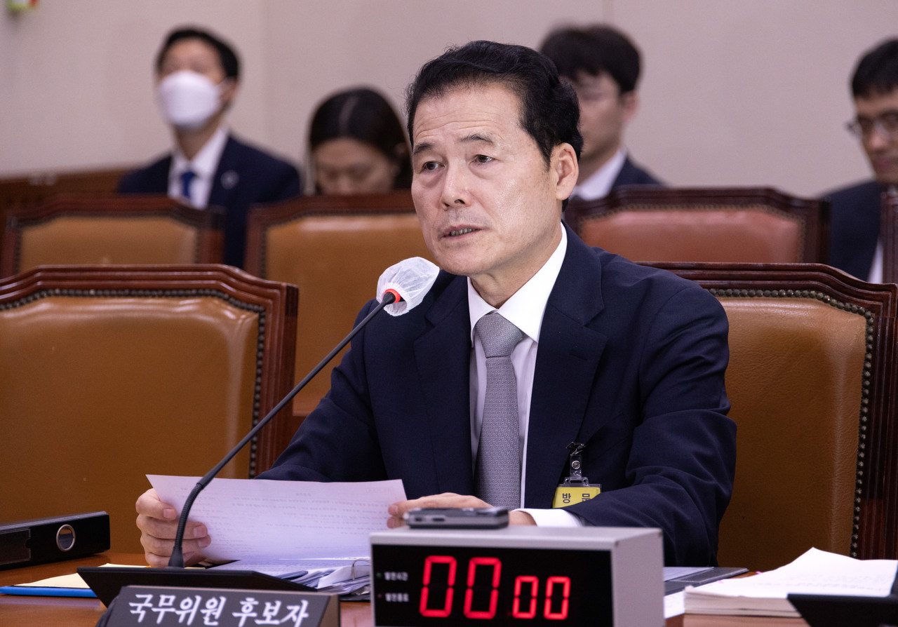 7월21일 인사청문회에 출석한 김영호 통일부 장관 후보자. ⓒ시사IN 조남진