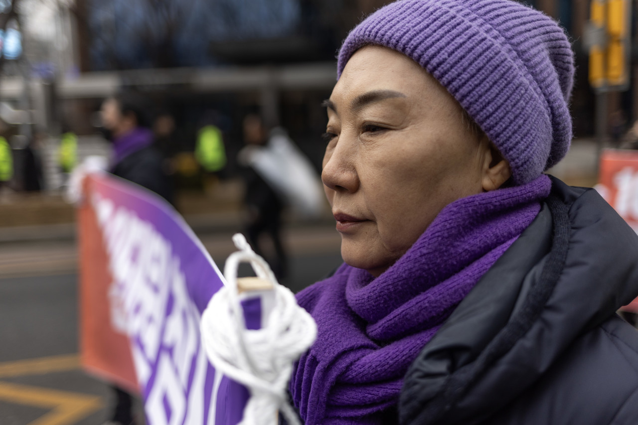 유가족들이 행진을 이어가고 있다. ⓒ시사IN 박미소