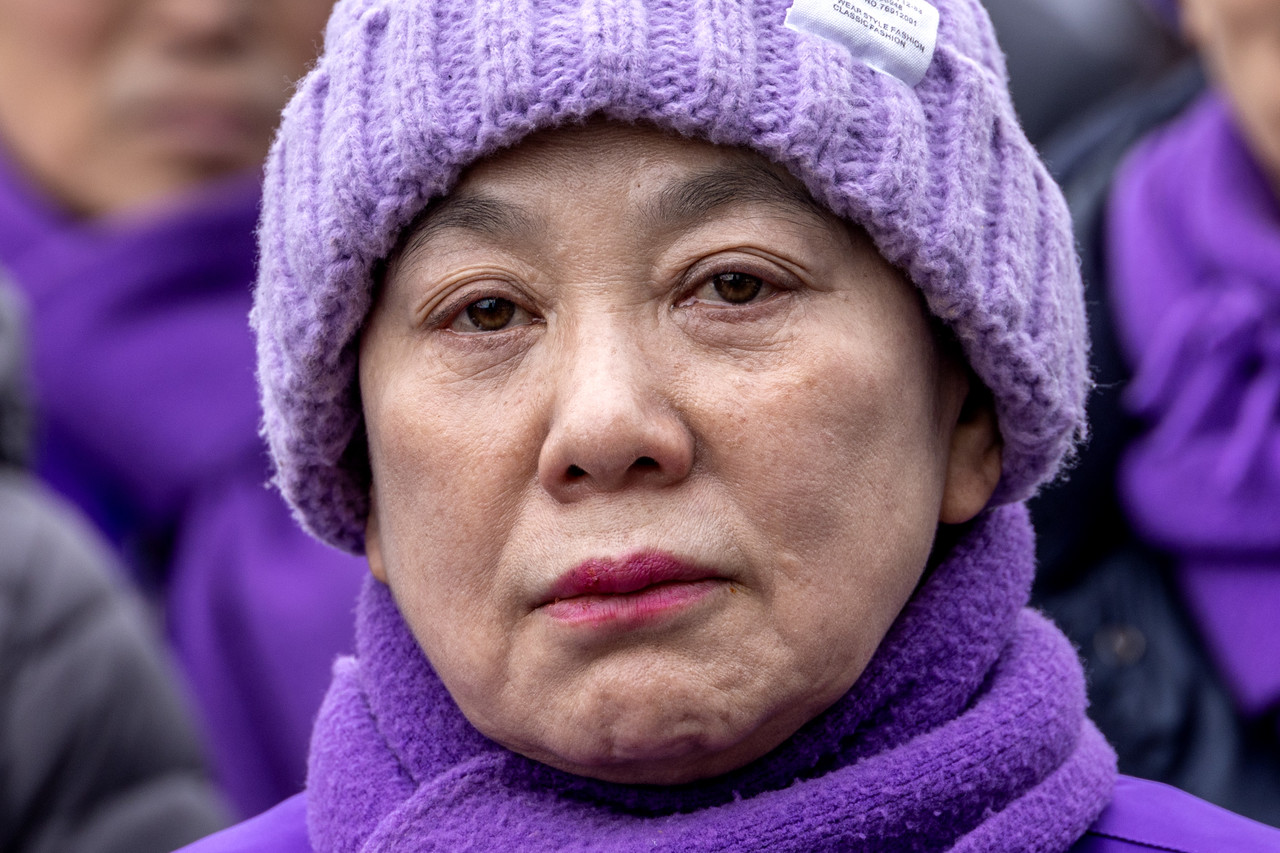 고 정주희씨의 어머니 이효숙씨의 눈에 눈물이 고여 있다. ⓒ시사IN 박미소