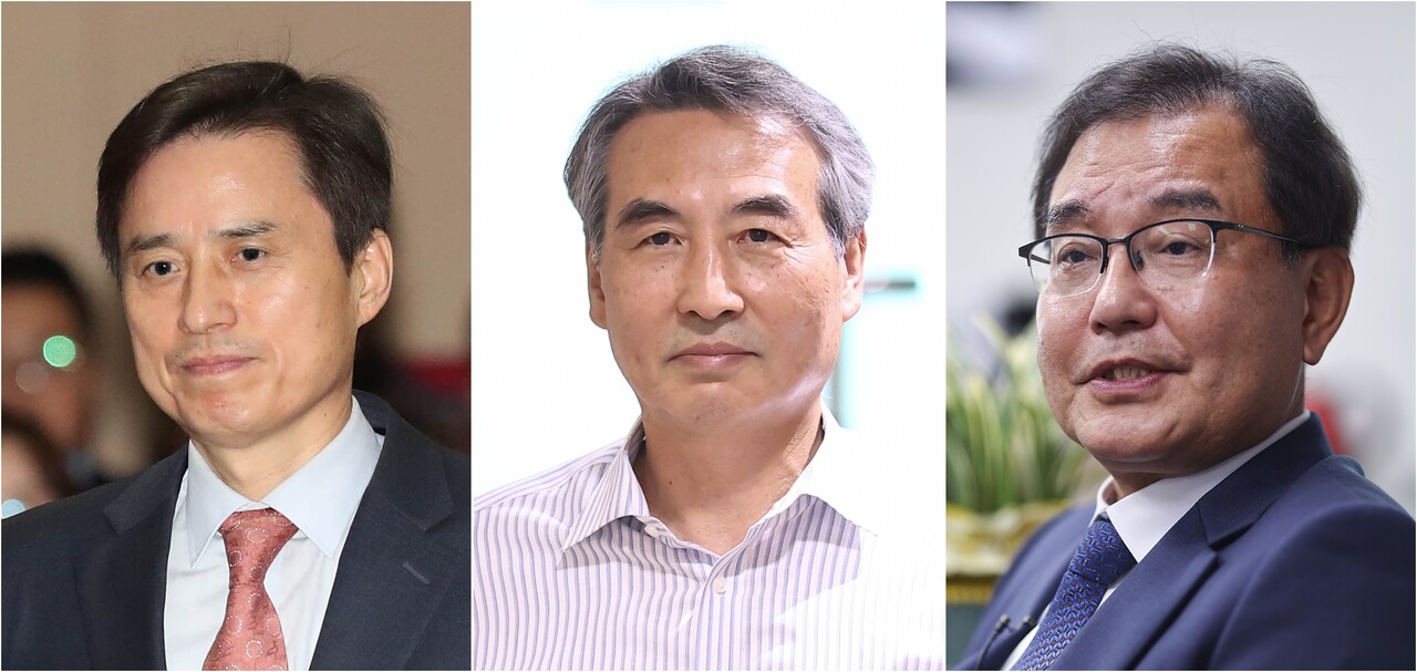 이재명 정부 1호 법률인 내란·김건희·순직해병 특검법이 시행되면서 3개 특별검사팀이 동시에 닻을 올렸다. 조은석·민중기·이명현 특검도 임명 이튿날인 6월13일 곧바로 포부를 밝히며 본격적인 특검팀 구성에 착수했다. ⓒ연합뉴스