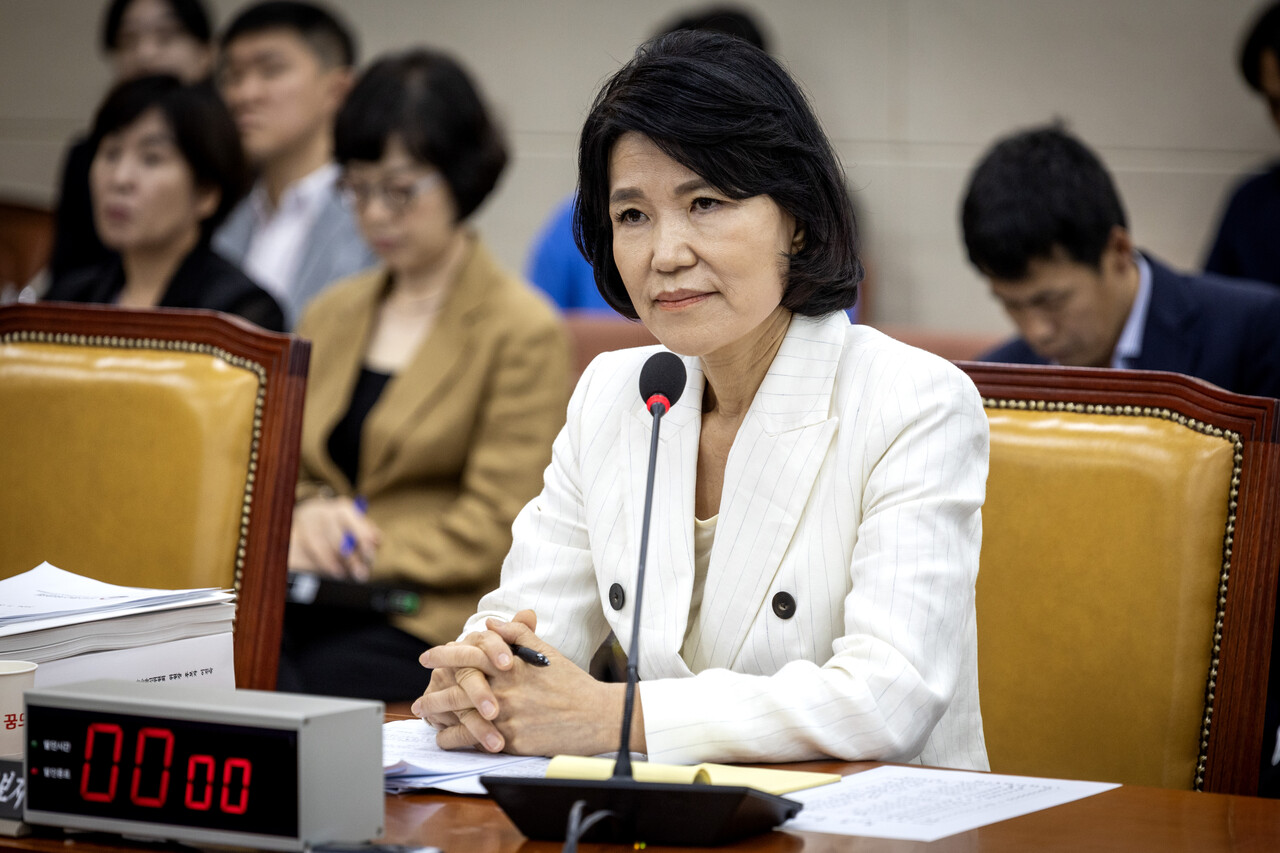 2024년 7월24일 이진숙 방송통신위원장 후보의 인사청문회가 열리고 있다. ⓒ시사IN 박미소