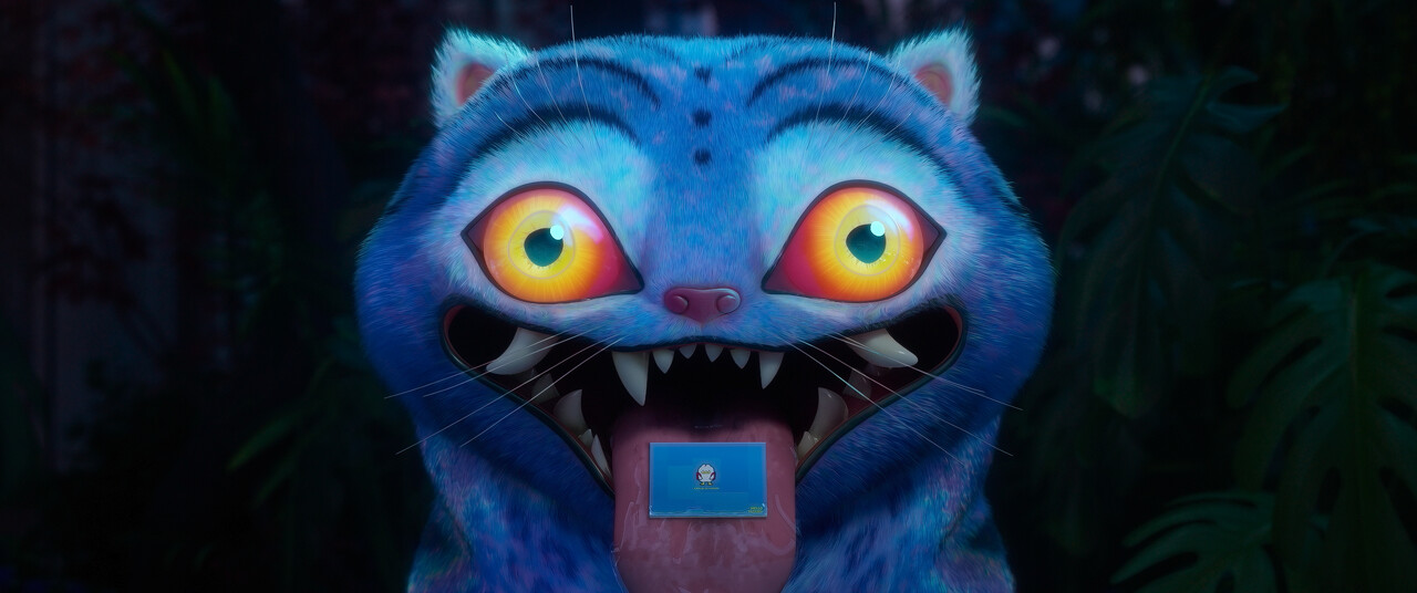 〈케이팝 데몬 헌터스〉에 등장하는 캐릭터 더피. 호랑이 민화의 영향을 받아 만들어졌다. ⓒ넷플릭스 제공