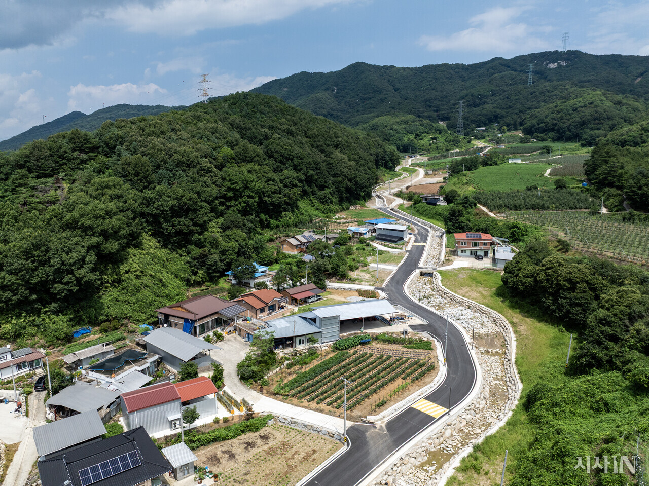 2025년 8월7일 복구가 완료된 벌방리 마을. ⓒ시사IN 박미소