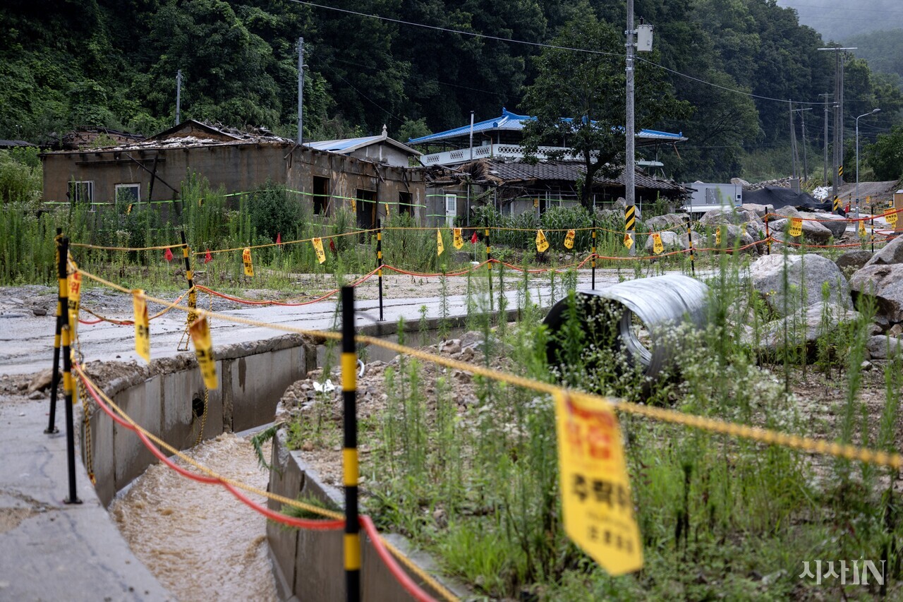 2024년 7월9일 세천 정비 중이던 벌방리의 모습. ⓒ시사IN 박미소