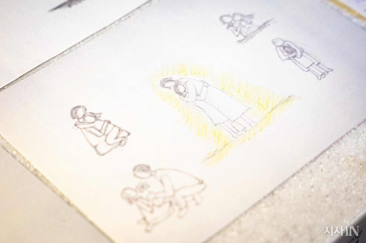 고 신애진씨의 어머니 김남희씨가 그린 그림.  ⓒ시사IN 박미소