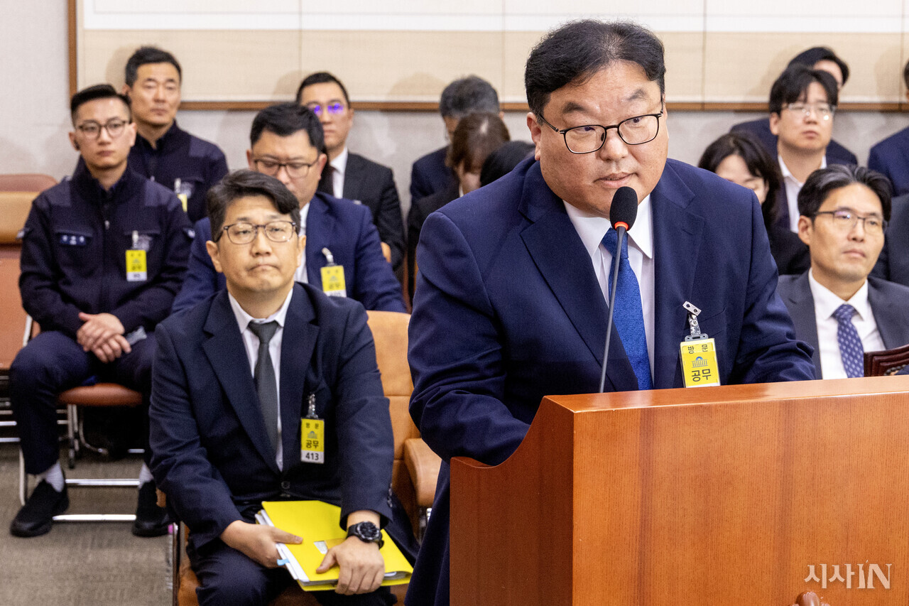 10월23일 국회 법제사법위원회 국정감사에 출석한 엄희준 광주고검 검사. ⓒ시사IN 박미소